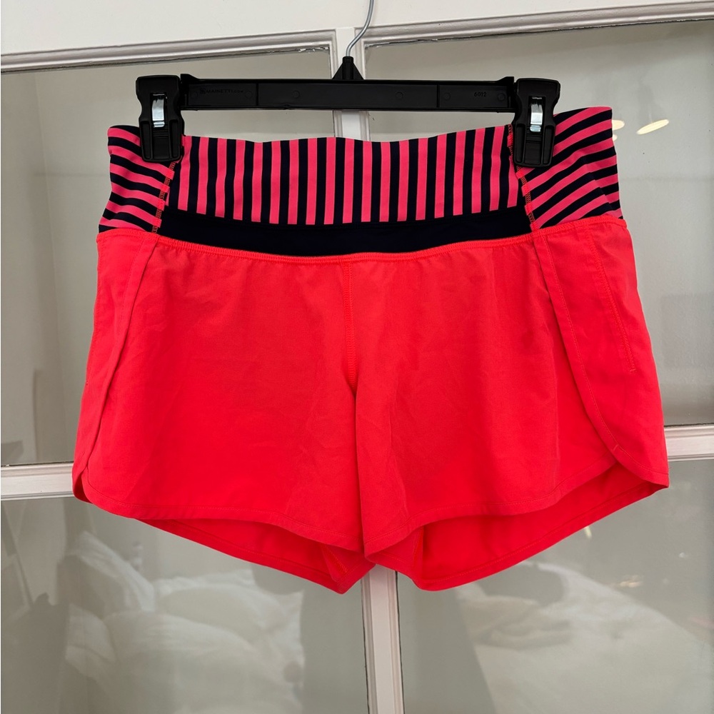 Lululemon Lined Running Shorts in Hot Pink Size 4
